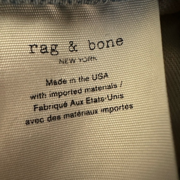 Rag & Bone Women's Mid Rise Ankle Skinny Jeans in Light Blue wash Distressed 31 - Picture 14 of 15